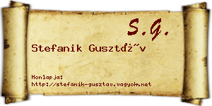 Stefanik Gusztáv névjegykártya
