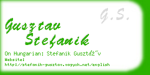 gusztav stefanik business card